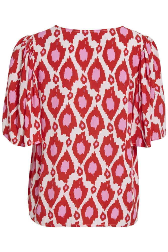 VIKIKKI V-NECK 2/4 TOP/TES 14109538 AURORA RED